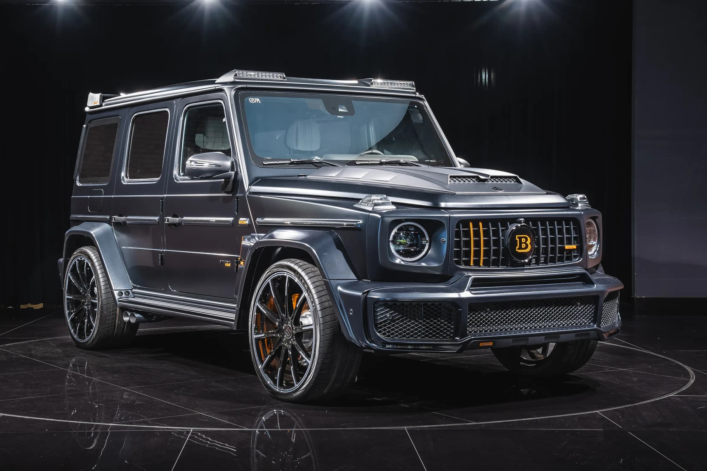 A G-Class in a studio