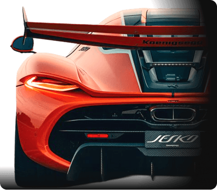 Rear of a sports car