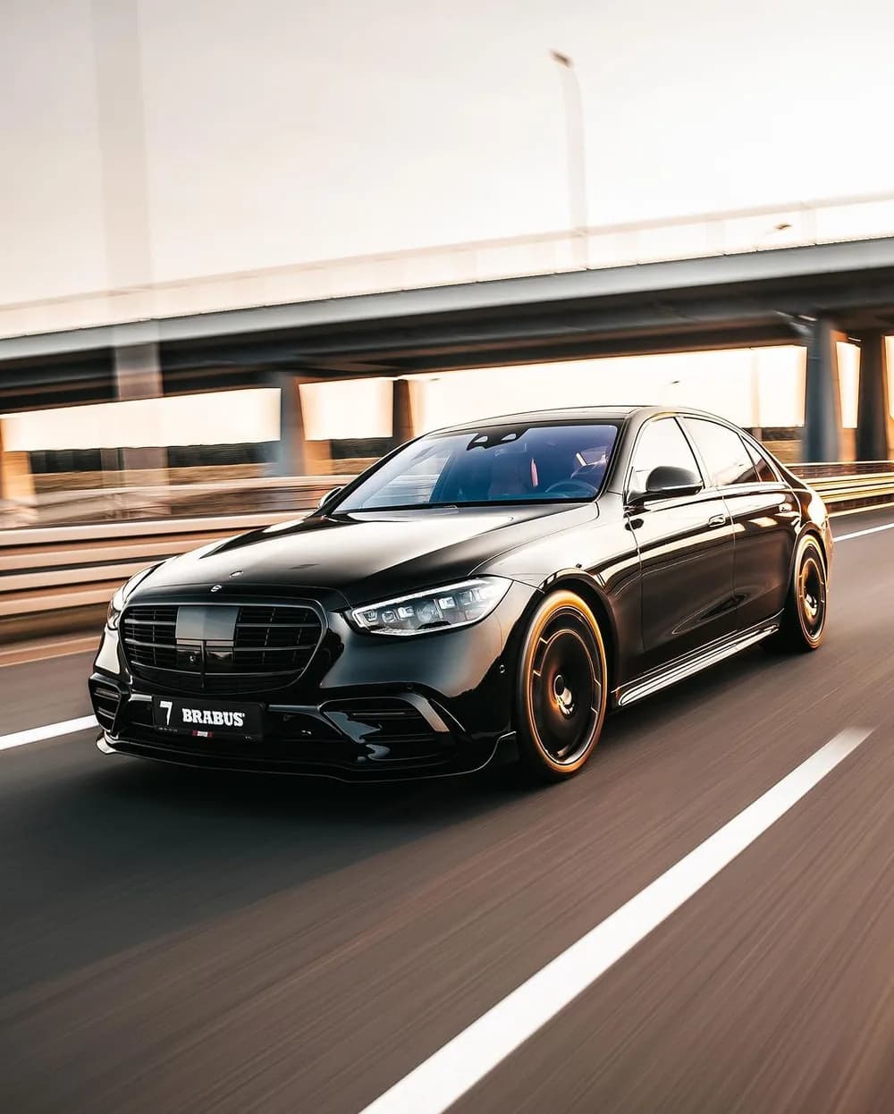 Front of a luxury sedan